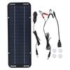 10W Solar Panel Kit High Efficiency Monocrystalline Lightweight Portable Solar Charger Panel with Cables for Camping