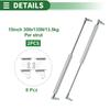 Motoforti Universal Din Car Lid Lift Support Strut Gas Springs 15"/380mm 30lb/135N/13.5kg Silver Tone, 2 Pieces
