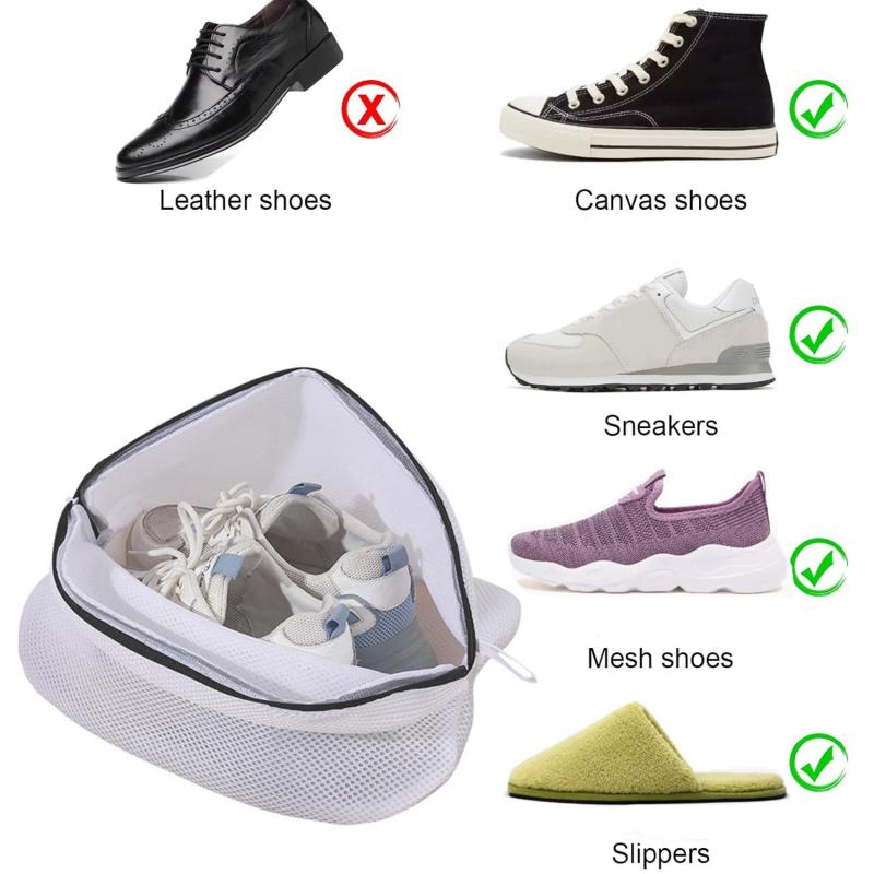 Thickened Mesh Laundry Bags Portable Travel Shoe Washing Machine Bags Sock Underwear Organizer