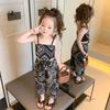 3-6 Years Summer Suit Thin Girls Suit Suspender Mosquito-proof Pants Two Pieces of Cute Girl Children's Clothes