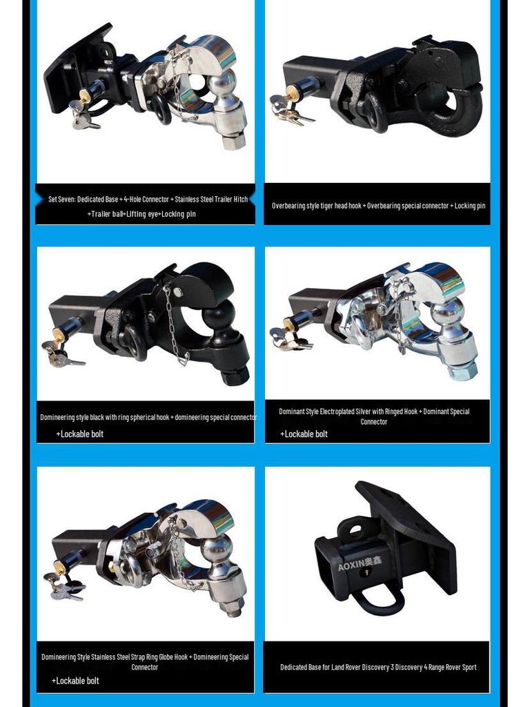 Tow Hook for Land Rover Discovery 4, Range Rover Sport, Discovery 3 - Fits Trailer, Bar, Yacht, Motorcycle, Boat