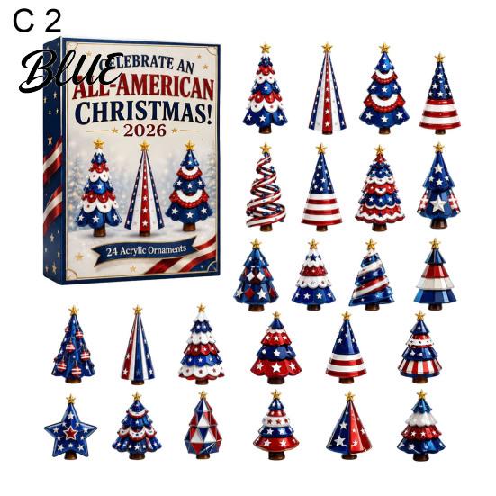 Weihnachtsparty-Zubehör Blind Box Enthält 24 Adventskalender Weihnachtsbaum Überraschungs-Schmuckstücke Geschenk