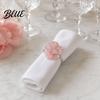 Multi-layered Petal Napkin Ring 6Pcs Pink Flower Rings Acrylic Holders Hotel Banquet Table Accessories Reusable Elegant Dinner Rings for Wedding