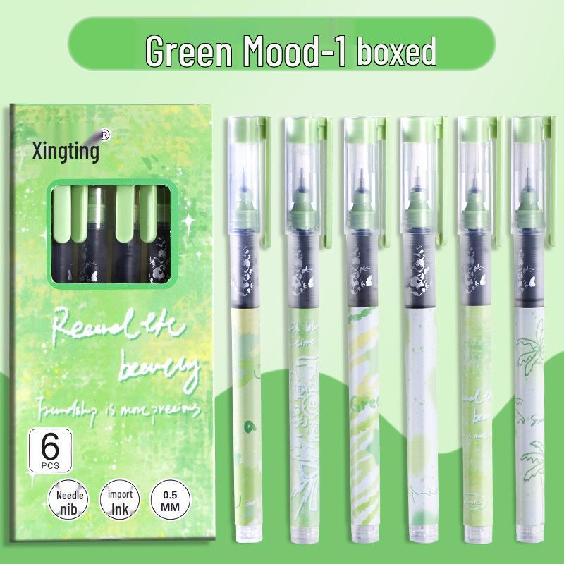 

Ручка-роллер Metaverse быстросохнущая - Студенческая тренировочная мультяшная ручка, Углеродно-черная, Съемный колпачок Black 0.5mm