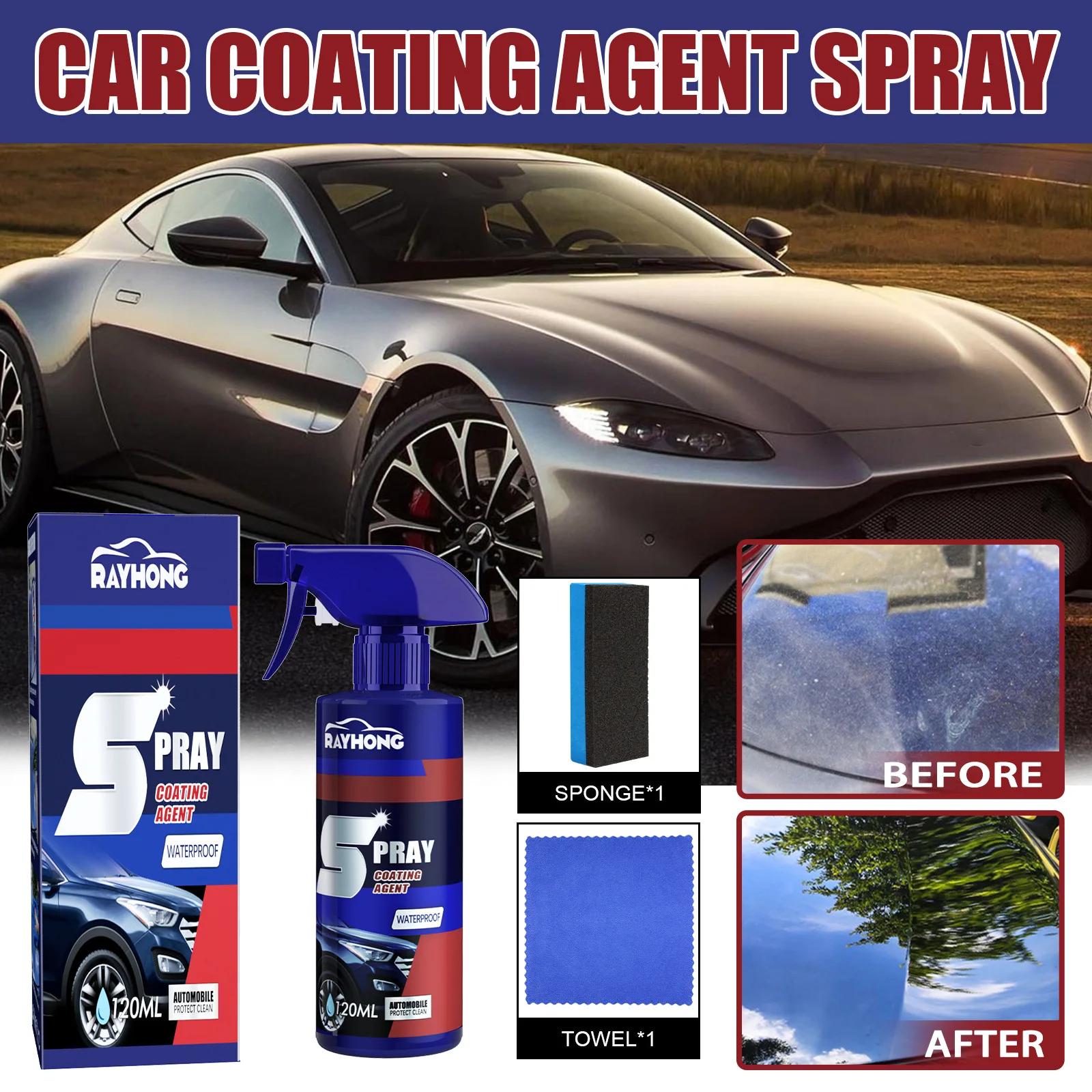 

2PCS Car Nano Repair Compound Ceramic Coating Spray Car Coating Wax Polishing Spray Scratch Repair Remover 2X120ml With box Paint Cleaner