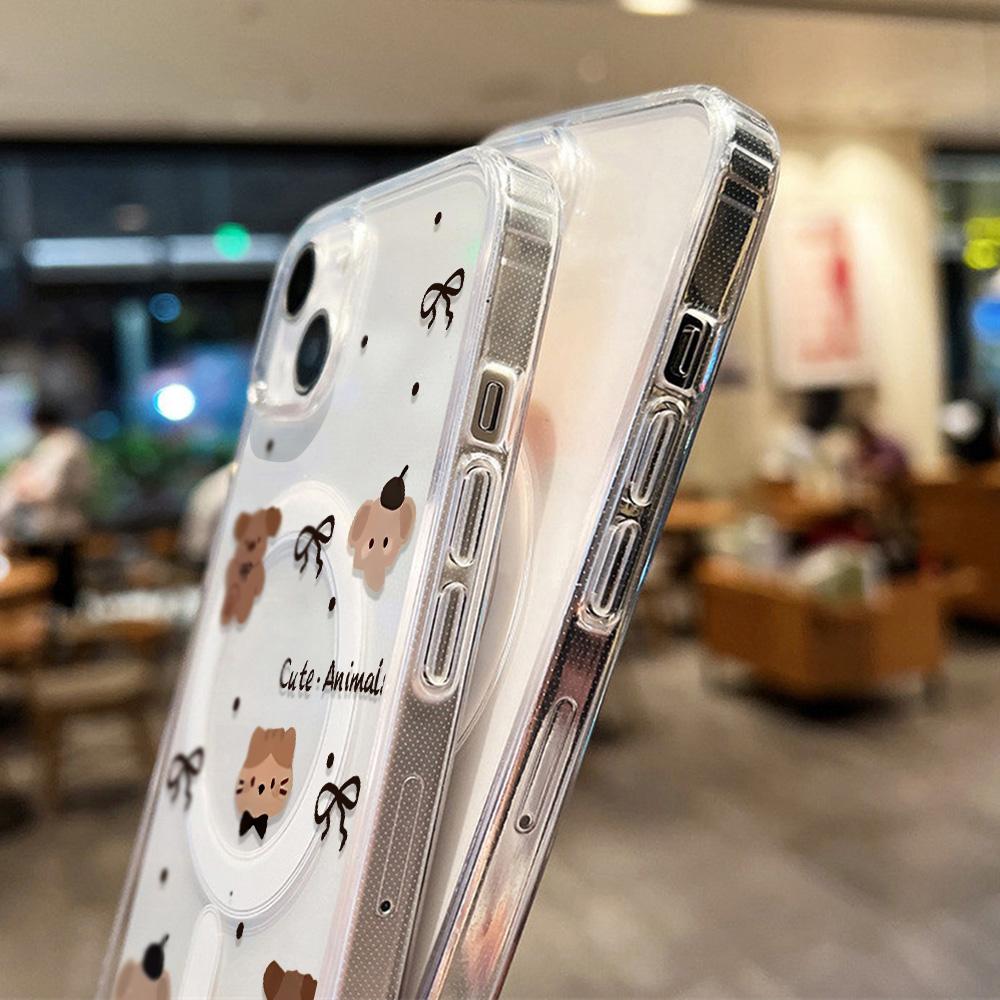 Magnetic Phone Case for iPhone 12 14 16 17 Pro 17 16 15 14 13 12 Pro Max  12 13 14 15  16 High Quality Shockproof Shell Full Protection Cute Style