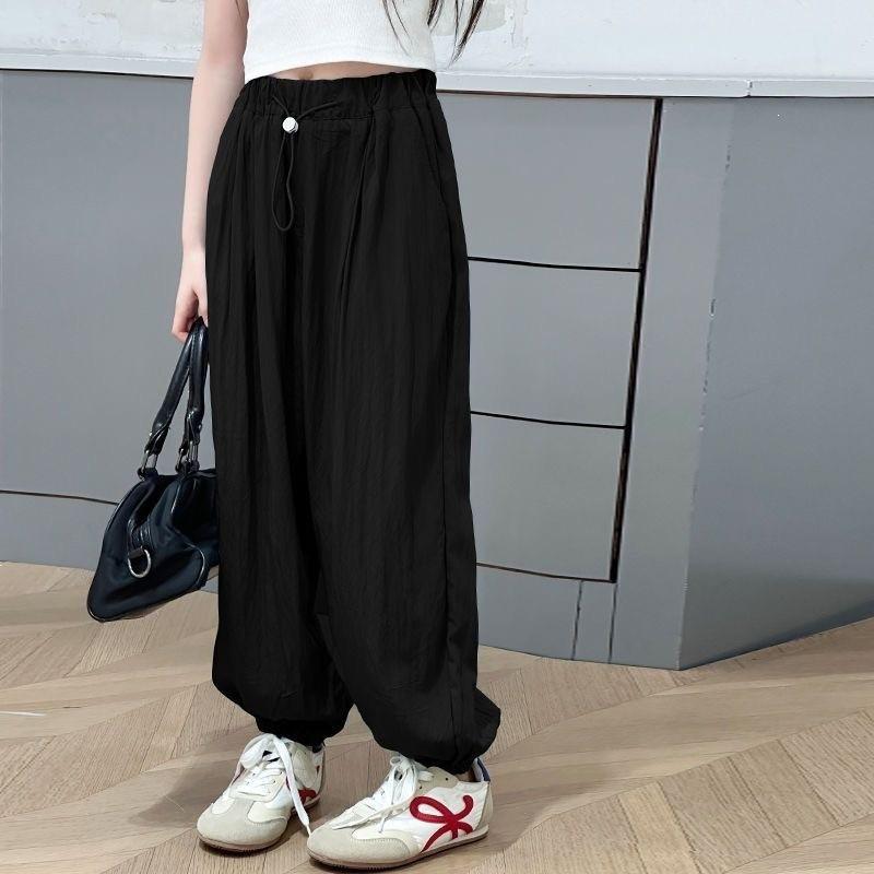 2026 Summer Girls' Mosquito Repellent Loose Pants - Thin, Trendy Yamamoto Style for Medium & Large Children