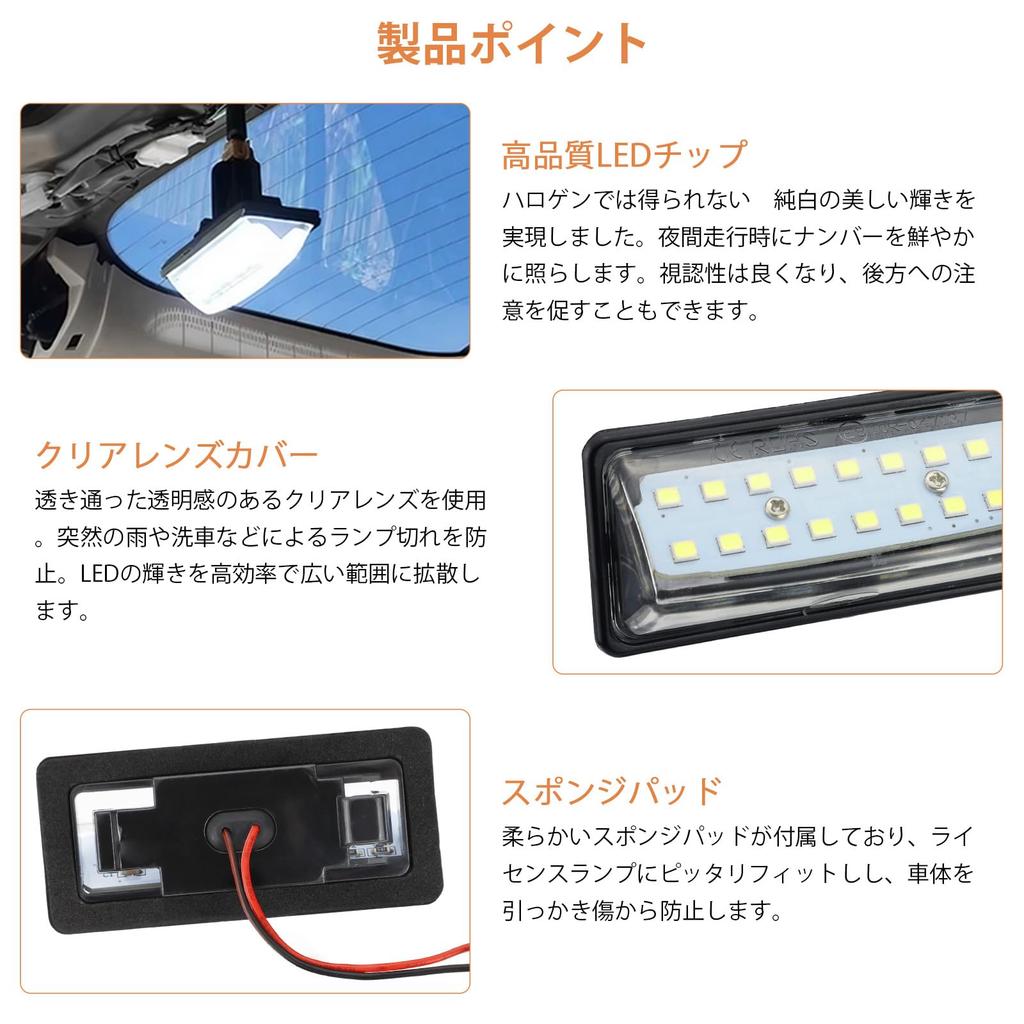 Catland License Lamp LED Nissan Serena C25 C26 Notebook E11 E12 E13 Notebook Aura
