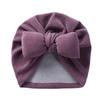 New Autumn and Winter Imitation Cashmere Baby Pullover Hat Filled with Cotton Bow Children's Hat Baby Fontanelle Tire Cap