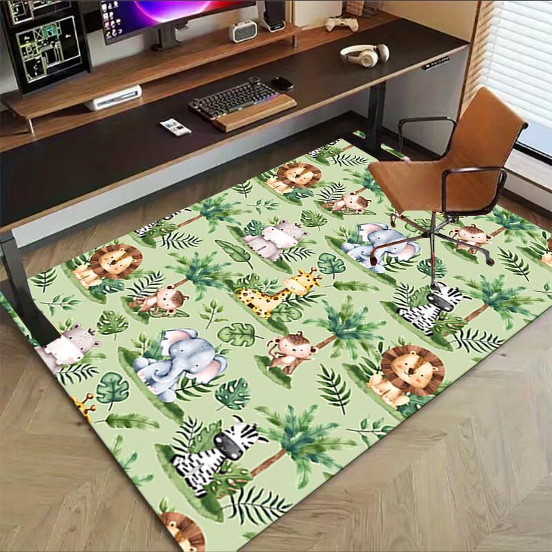 1PC jungle animals Extra Large Non Slip Floor carpet, Office, family, bedroom, Studio Large Area Rug Indoor Rugs, Vibrant Colors