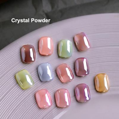 1G Mirror Plating Powder Nail Art High Gloss Transparent Moonlight White Aurora Powder Fingernail Decoration Nail Salon
