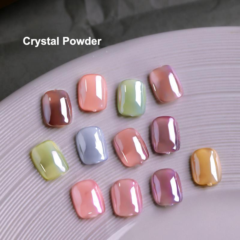 

1 г Зеркальное покрытие Пудра Нейл-арт Высокий блеск Прозрачная Лунный белый Аврора Пудра Украшение для ногтей Ногтевой салон