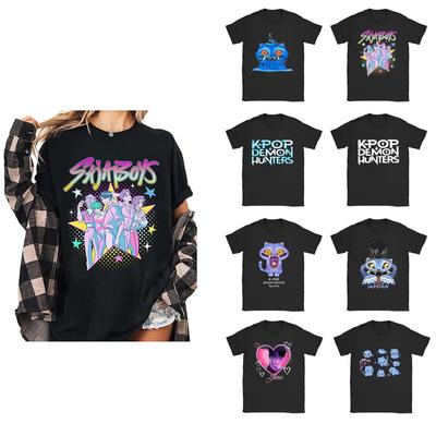 Κοντομάνικη Μπλούζα με Στρογγυλή Λαιμόκοψη Casual Φαρδύ Τοπ