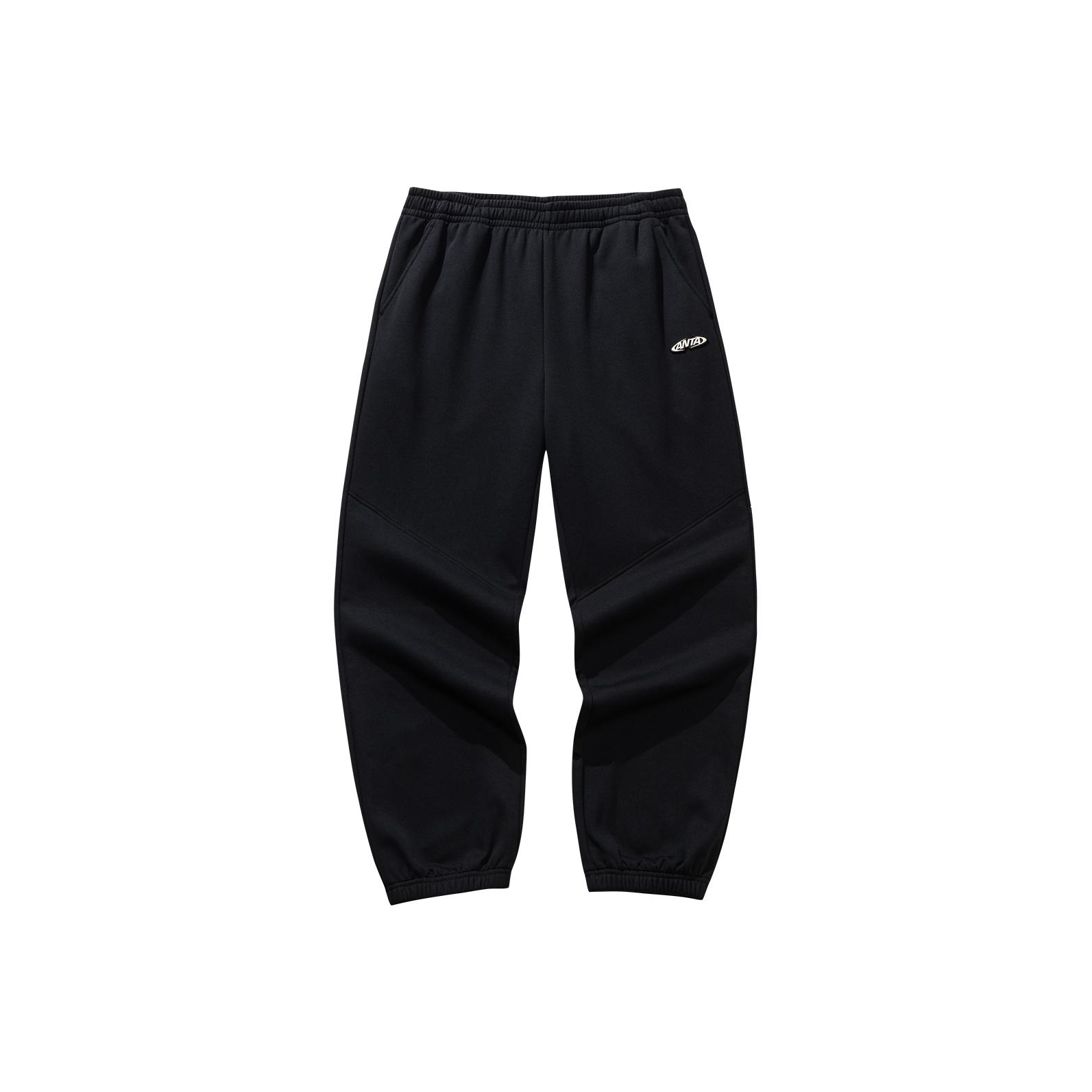 

Anta Мужские длинные брюки серии Lifestyle Зимние спортивные трикотажные штаны Мужские низы Базовый черный 952548305-3 L