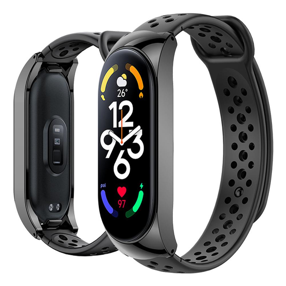 Sport Watch Bands For Xiaomi Mi Band 7 /8Bracelet Silicone Smart wristband Miband 4 Belt pulseira correa mi band 3 4 5 6 strap
