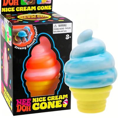 Nee-doh Nice Cube By Schylling Sensory Squeeze Toy Ice Cream Color Squishy Stress Relief Fidget Toys Children Adults Collectable