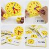 Montessori Wooden Clock Puzzle Toys Hour Minute Second Learning Preschool Cognitive Time Teaching Aid for Kids Early Education
