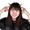 Devil Horn Hair Clip Ox Horn Barrette for Halloween Party Wear Hairpin Cosplay Props Theme for Creative Photo Prop Costu