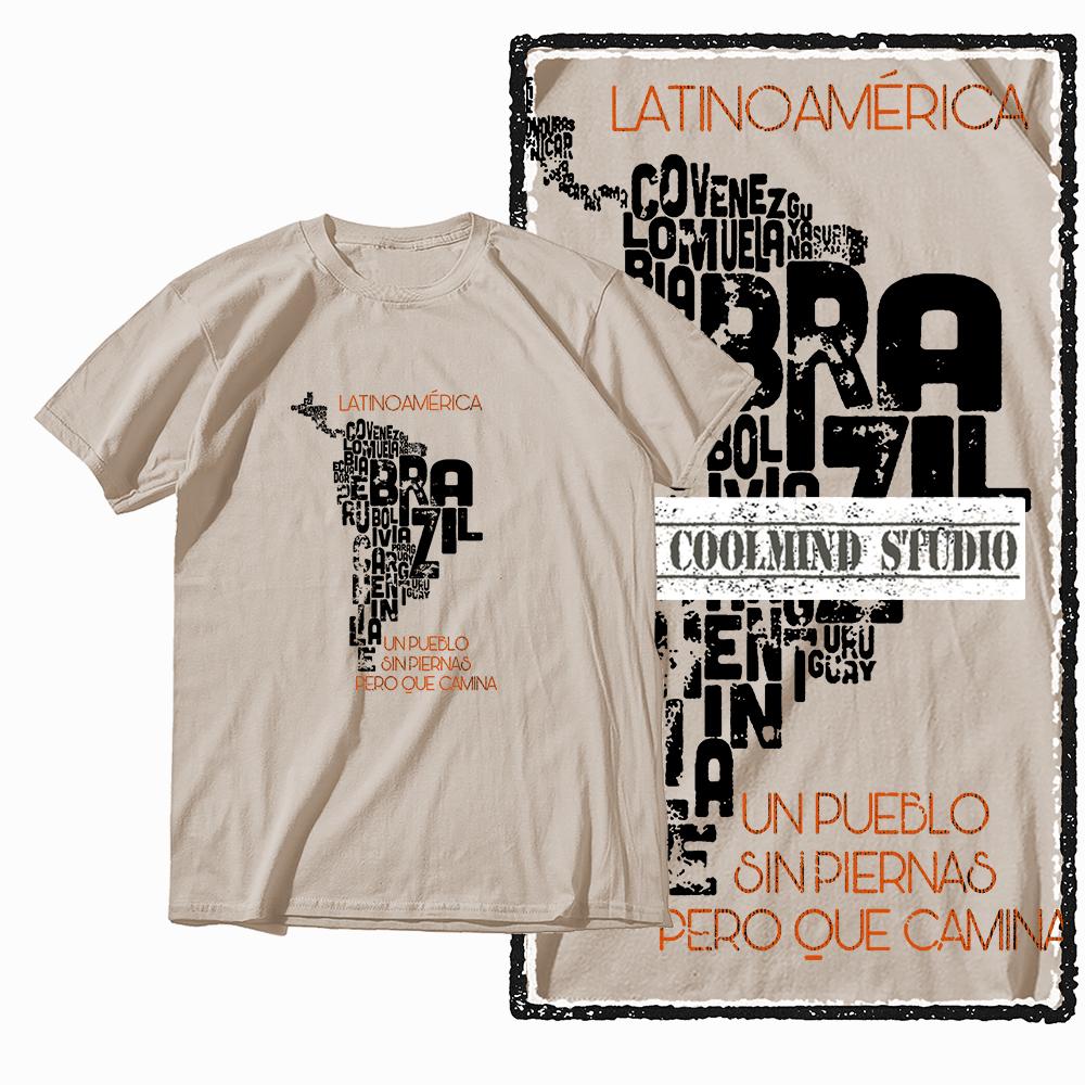 

Coolmind X0044 Latin Spirit Graphic Tee 100% cotton exclusive graphic men tshirt big size streetwear t shirt for men tee shirts S
