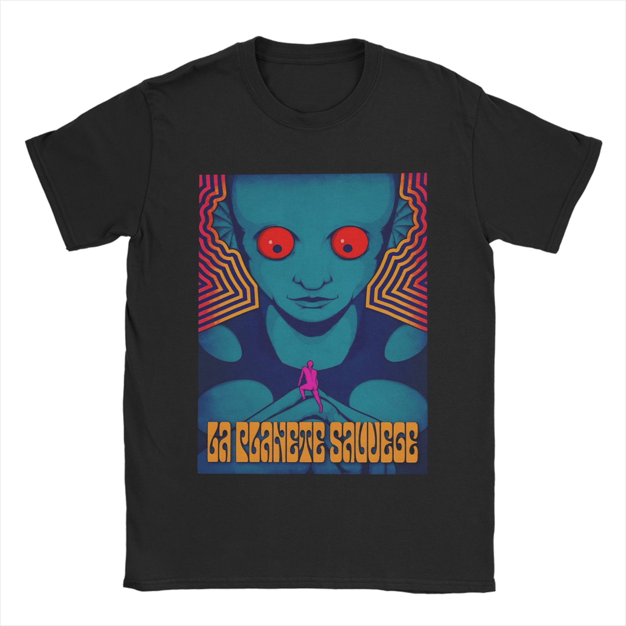 

Fantastic Planet La Planete Sauvage T-Shirt Men Cotton Top Tee Retro Round Neck Short Sleeve L