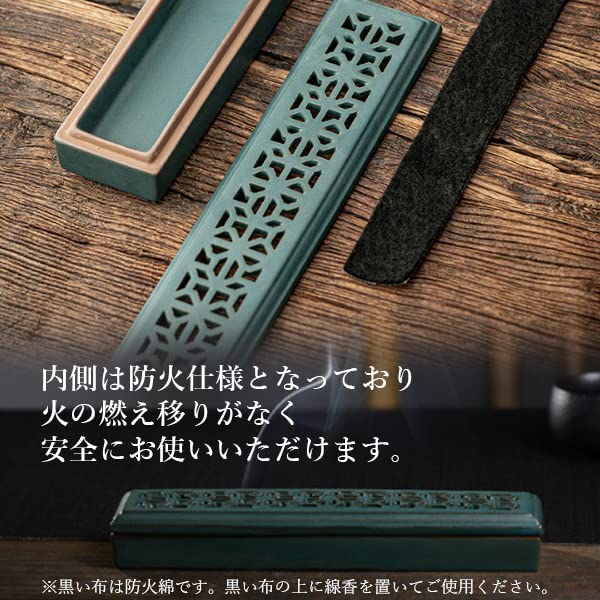 Incense holder with lid, horizontal placement for incense sticks, aromatherapy, openwork design, interior decoration, Buddhist altar accessories,