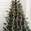 Champagne Gold & White Artificial Vine Leaves for Christmas Tree Decoration