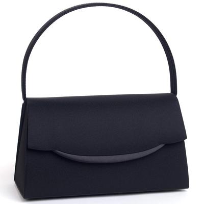 Black Formal Bag with a Satin Top, Water-Repellent, and Large Design. Perfect for Weddings, Funerals, Entrance Ceremonies, Graduations, and