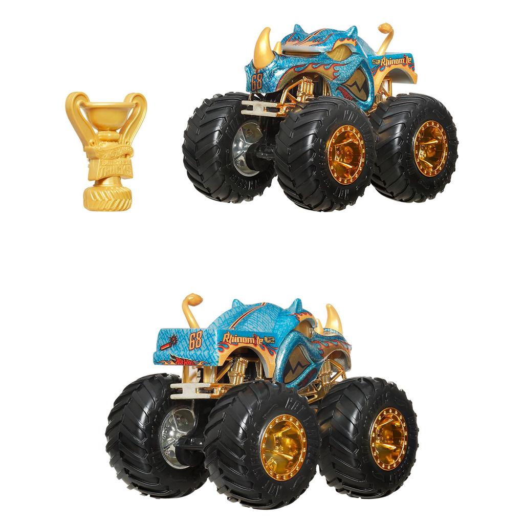 Hot Wheels Monster Truck Trophy Champion Assorted Vehicle Ages Toys, 6-Car Box, 3+, Multi-Purpose, JDV96-986D