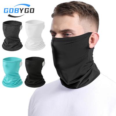 1Pcs Summer Ice Silk Hanging Ear Mask Cold Feeling Breathable Sunscreen Scarf Outdoor Riding Sports Turban Men Women