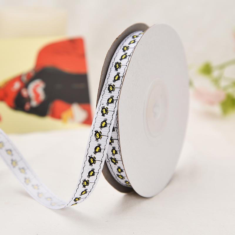 Halloween Ribbon 1cm - Festival Decoration, DIY Hair & Gift Box Accessories
