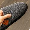 Winter slippers men knitted TPR sole warm house shoes memory foam soft designer living room non slip