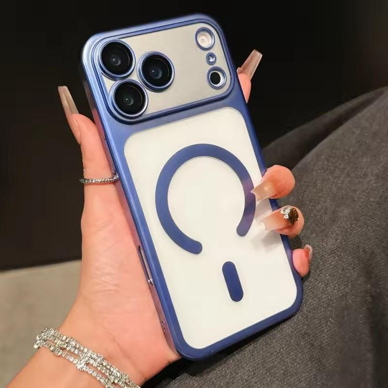 Custodia Lussuosa Ultra Sottile Opaca Per Magsafe per iPhone 17 Air 16 15 14 13 11 12 Pro Max Plus Ricarica Wireless Cover Traslucida in PC