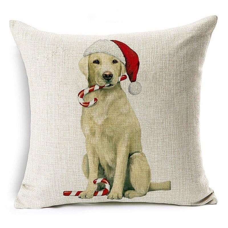 Luxurious 18" Merry Christmas Pillow Case Cotton Linen Cushion Cover For Home Decor