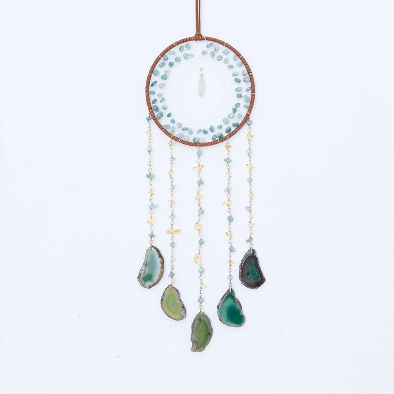 Natural Raw Stone Agate Slice Dreamcatcher Accessories Bohemian Home Wall Decor Craft Supply for DIY Hanging Ornament