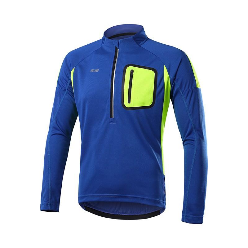 Maglia da Ciclismo da Uomo a Manica Lunga Asciugatura Rapida Traspirante Abbigliamento Mountain Bike Design Color Block 6032