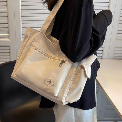 Jednoduchá kompozitná taška cez rameno z plátna Oxford Jednofarebná Všestranná Ležérny štýl Crossbody taška Veľká kapacita Cestovná taška