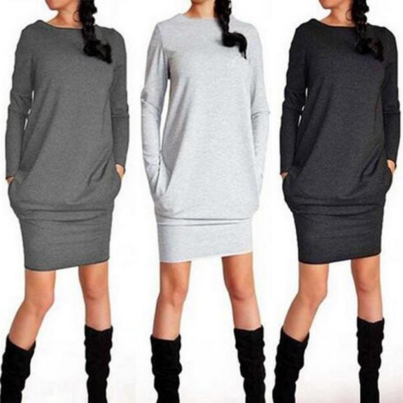 

Женщины Зима Осень Одноцветное Трикотажное бедро-обертывание Одноступенчатое платье с капюшоном