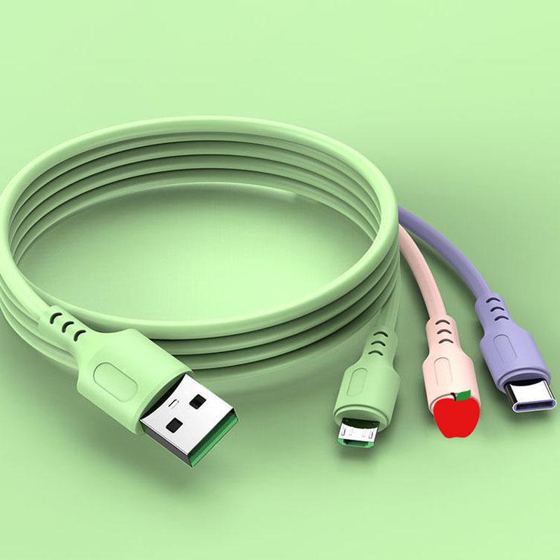 Universal 3-in-1 Fast Charging Cable for Android, Apple, and Type-C Devices 1 meter