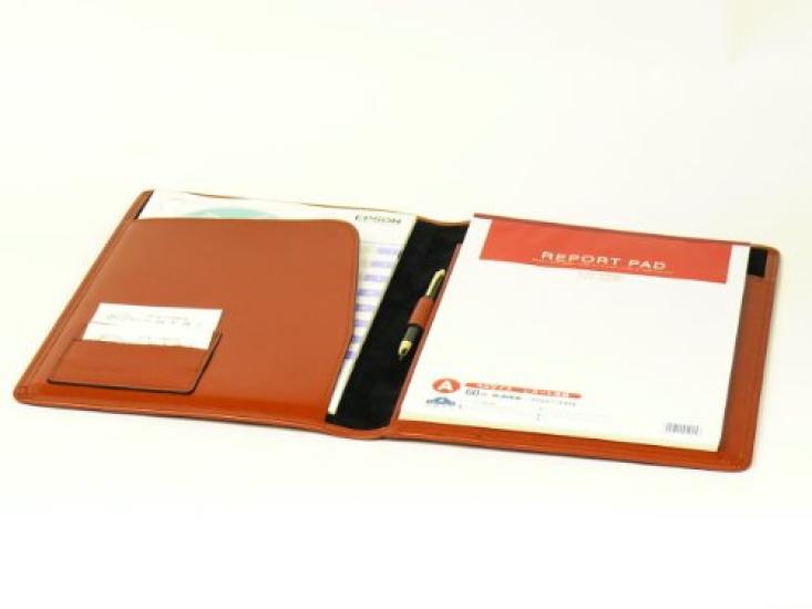 Genuine Leather Report Pad Holder Made In Japan Leather Report A4 Size - - Holder, (Brown)