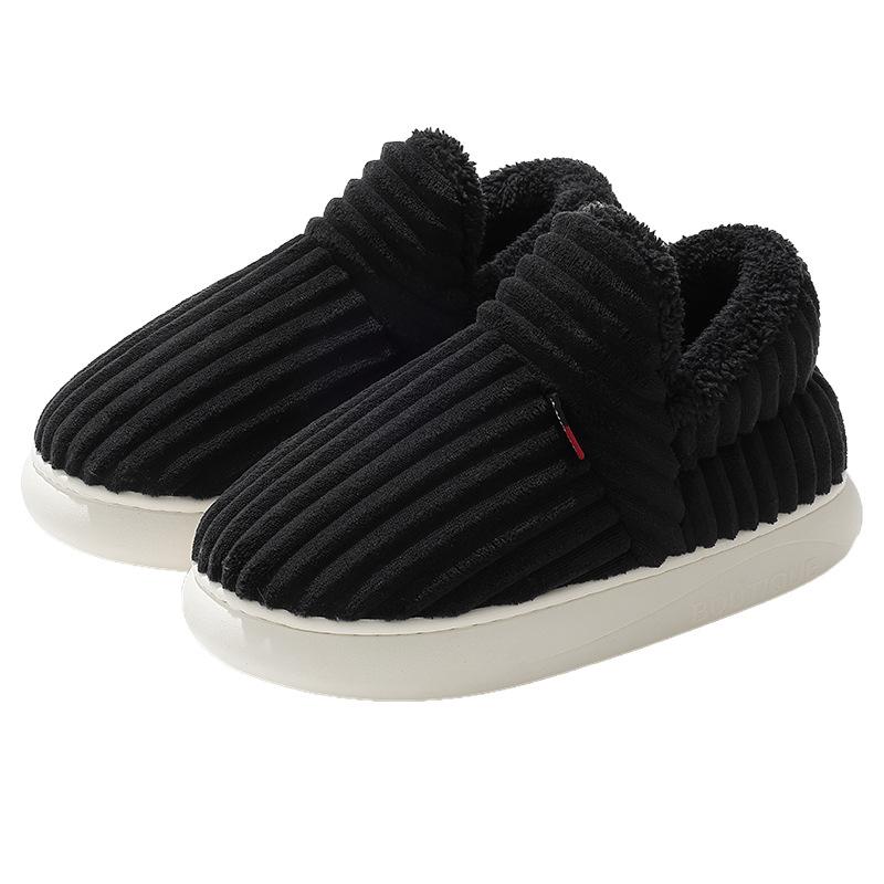 New cotton shoes, snow boots, piled and thickened cotton boots, versatile cold-proof and warm slippers, cotton slippers