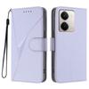 For Realme P3 Ultra 5G Case Triangle Imprint Leather Phone Cover with Lanyard