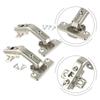 2pcs Corner Cabinet Door Hinges Combination with 135 Degree Plate and Screws Set for Kitchen Cabinets and Closets