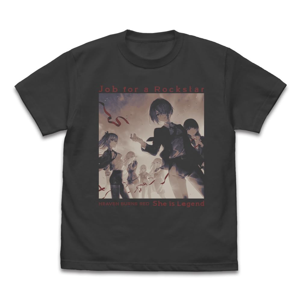 

[Official] 2D COSPA Heaven Burns Red She is Legend [Job for a Rockstar] T-shirt SUMI Size L