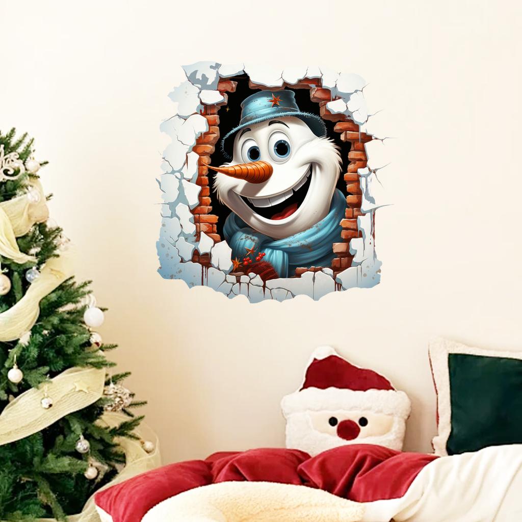 Creative Christmas Wall Breaking For Bedroom, Living Room, And Entryway Home Decoration Wall Stickers