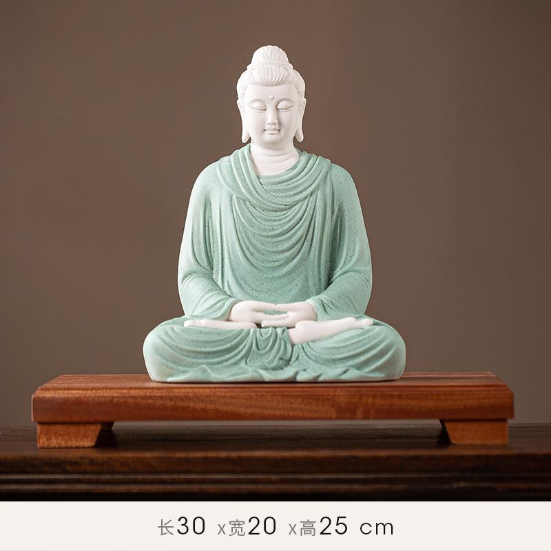 The Buddha statue of Sakyamuni and the Great Sun Buddha for home living room worship, office decoration, craft gifts and ornamen