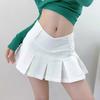 Summer Sexy Pure Desire Style V Waist Pleated Skirt High Waisted Slimming Academic Style Anti Exposure Skirt Trousers Short Skirt