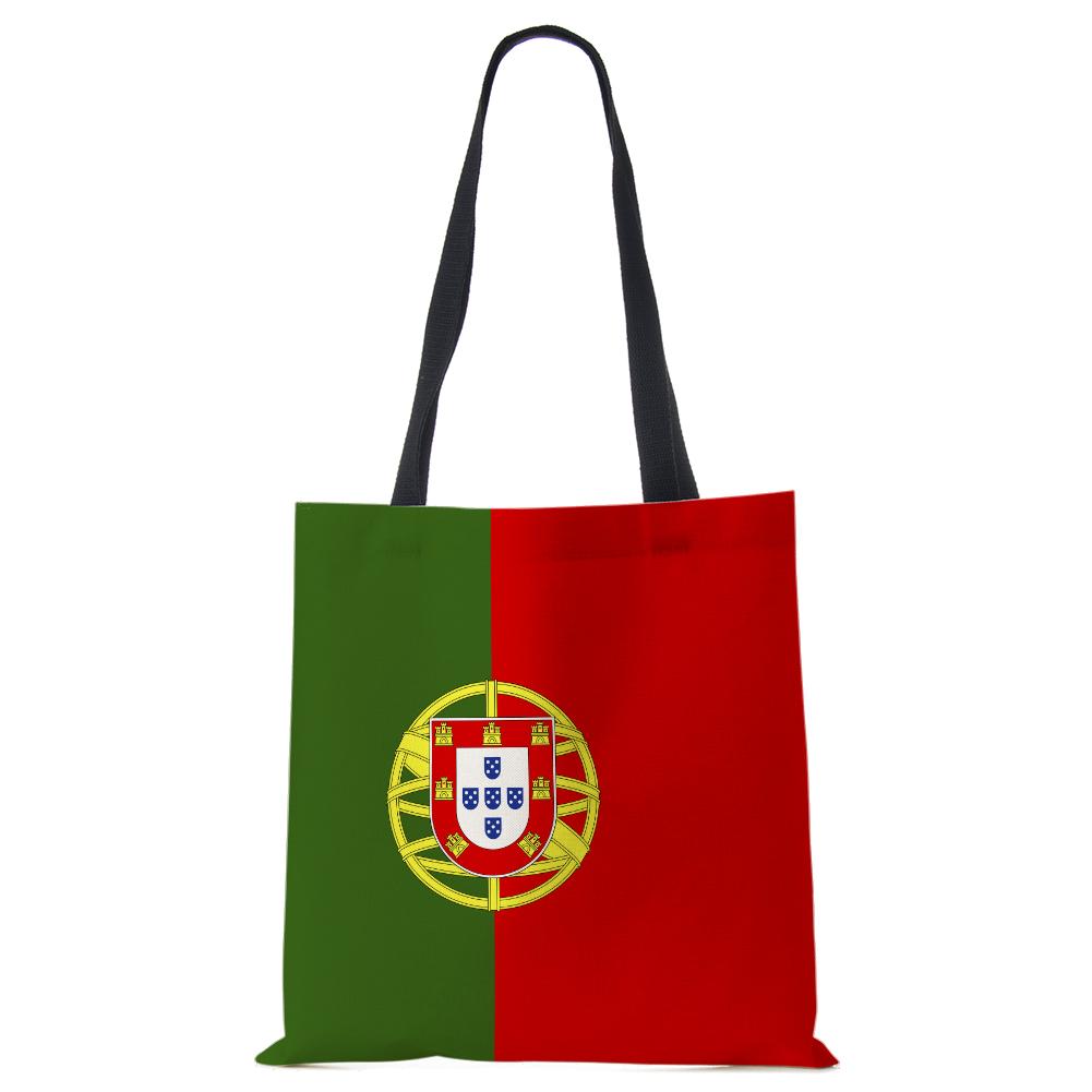 World Cup Flag Women Handbag Linen Totes Casual Traveling Beach Gift Bags CLE