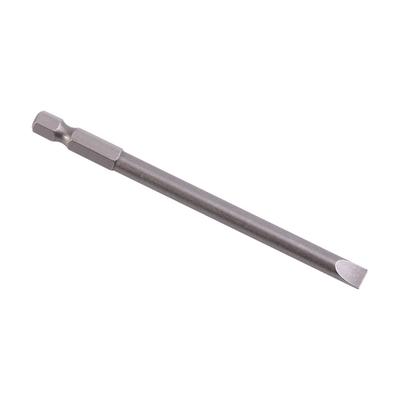 4 Pcs 100mm / 4 Inch Length Flat Head Screwdriver Bits 3mm 4mm 5mm 6mm Tips S2 Alloy Steel Slotted Tip Screwdriver Bits