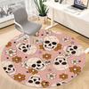 1pc Skull Flower Print Chair Carpet for Office, Non-slip, Soft and Durable Office Rug, Perfect for Office Yy260131036