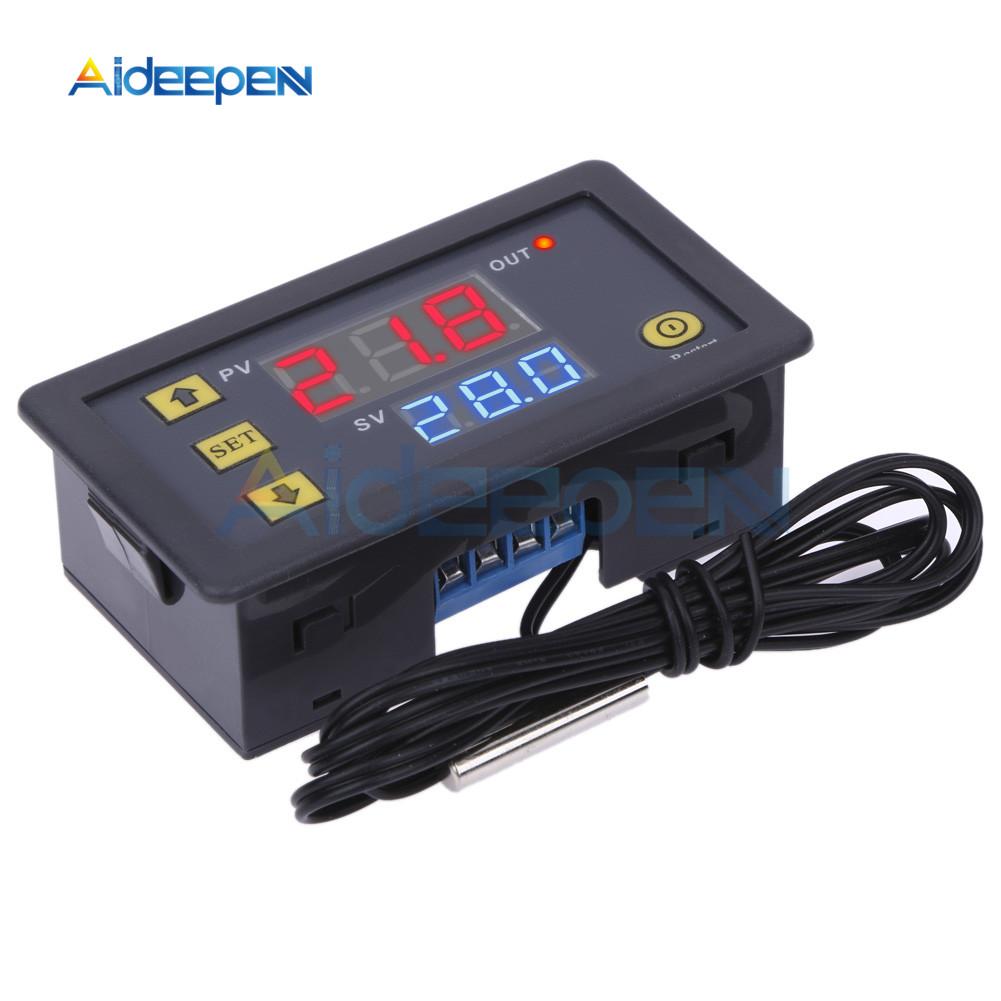 W3230 Mini Digital Temperature Controller 12V 24V 220V Thermostat Regulator Heating Cooling Control Thermoregulator With Sensor